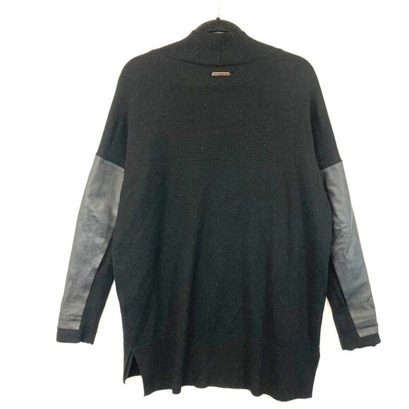 Armani Exchange 100% Merino Wool Oversized Cardigan Sweater Womens Medium Black - Picture 2 of 14